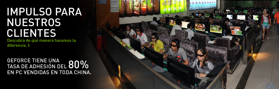 GEFORCE TIENE UNA TASA DE ADHESIÓN DEL 80 % EN PC VENDIDAS EN TODA CHINA.