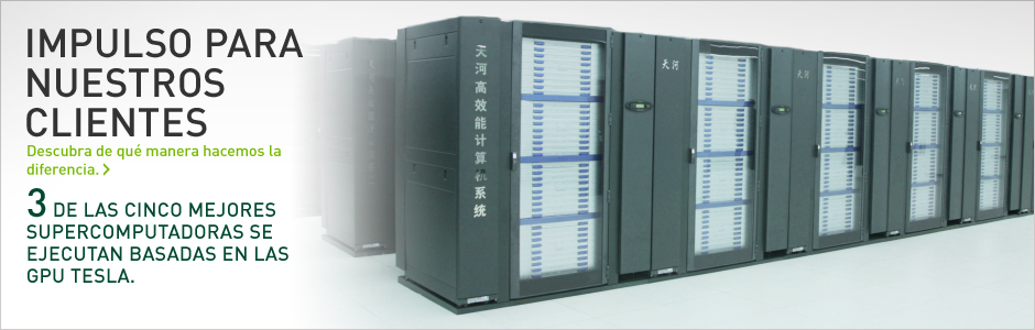 TRES DE LAS CINCO MEJORES SUPERCOMPUTADORAS SE EJECUTAN BASADAS EN LAS GPU TESLA.