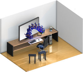 Visualice en 3D estereoscópico envolvente Visualice en 3D estereoscópico envolvente